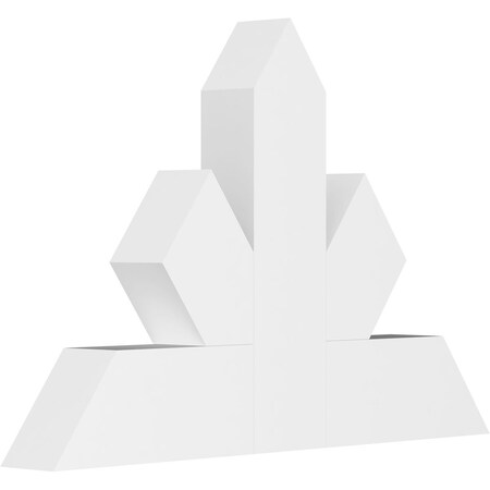 Ekena Millwork Saratoga Architectural Grade PVC Gable Bracket, 36"W x 24"H x 4"D x 6"F, 16/12 Pitch GBP036X24X0406SAR00